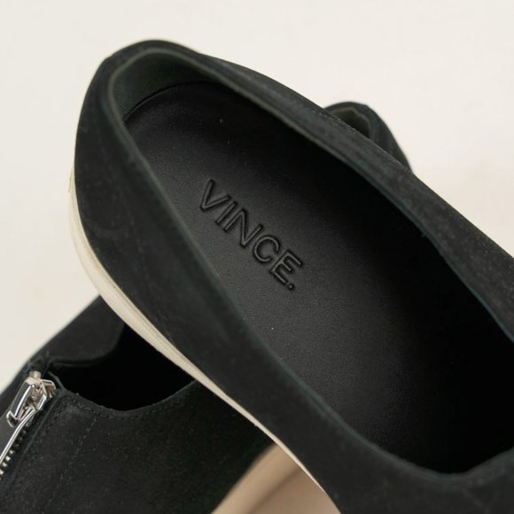 Vince Warner Black Zip-Front Platform Sneakers - Picture 5 of 7